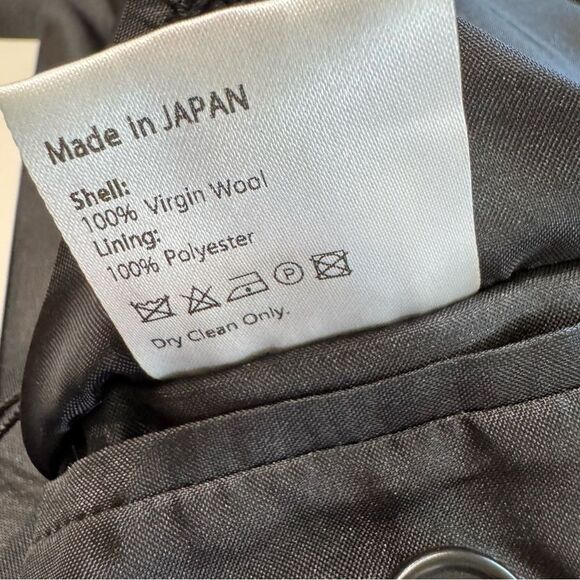 Commission Roadhouse Wool Gabardine Blazer‎ Black Unisex Small Detachable Vest - Picture 12 of 16